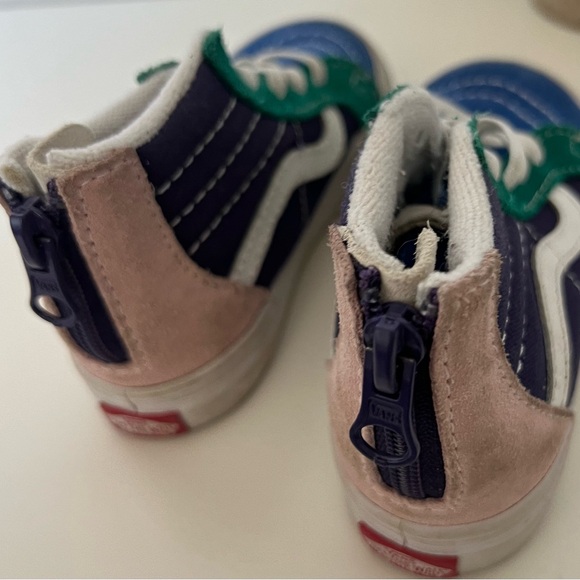 7.5 Vans Sk8 Hi  Toddler Suede Color Block Colors High Top Shoes Retro Children - Picture 5 of 10